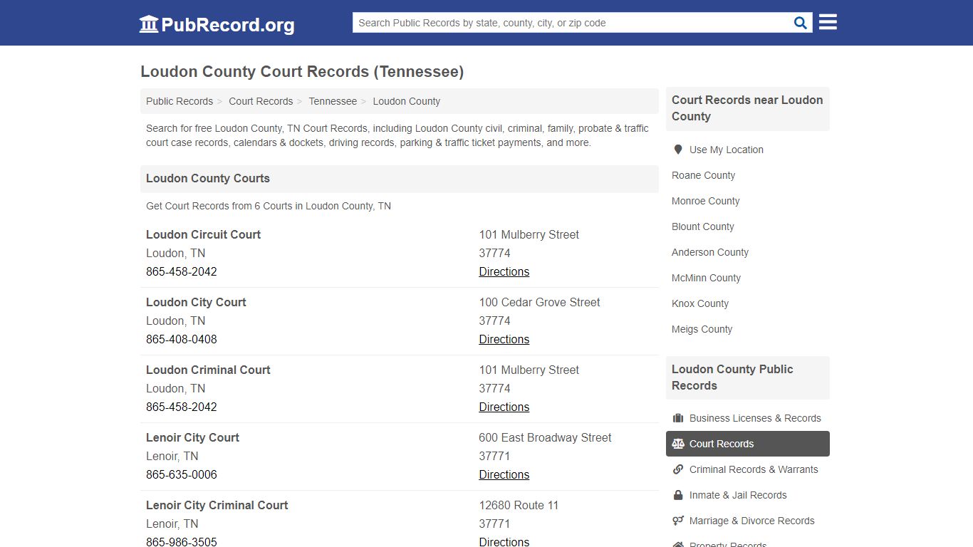 Free Loudon County Court Records (Tennessee Court Records)