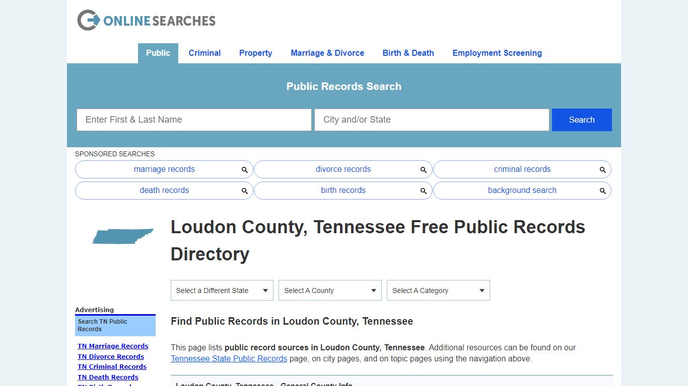 Loudon County, Tennessee Public Records Directory