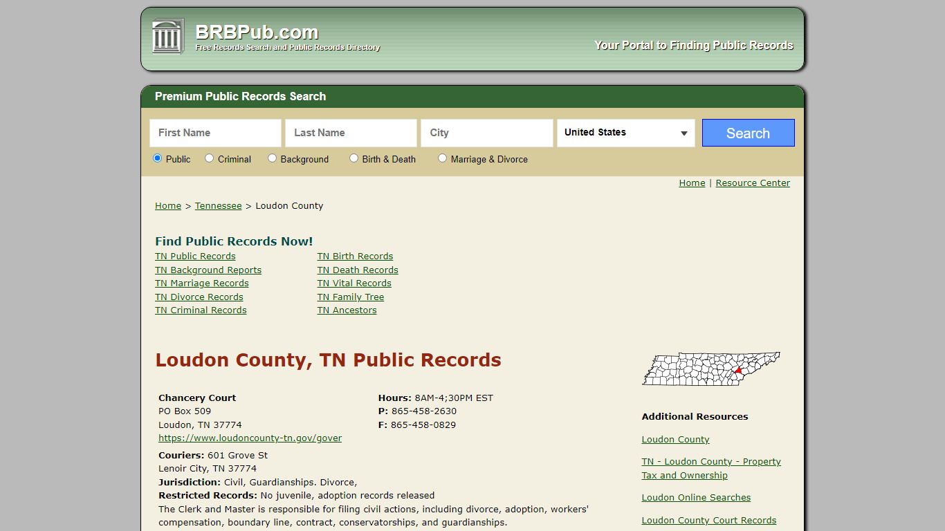 Loudon County Public Records | Search Tennessee Government ...